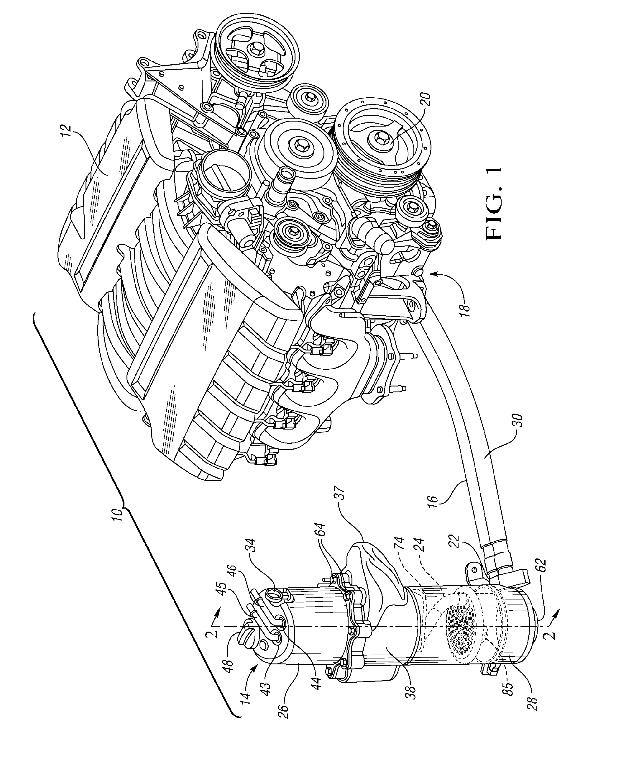 Dry sump oil tank assembly for a vehicle