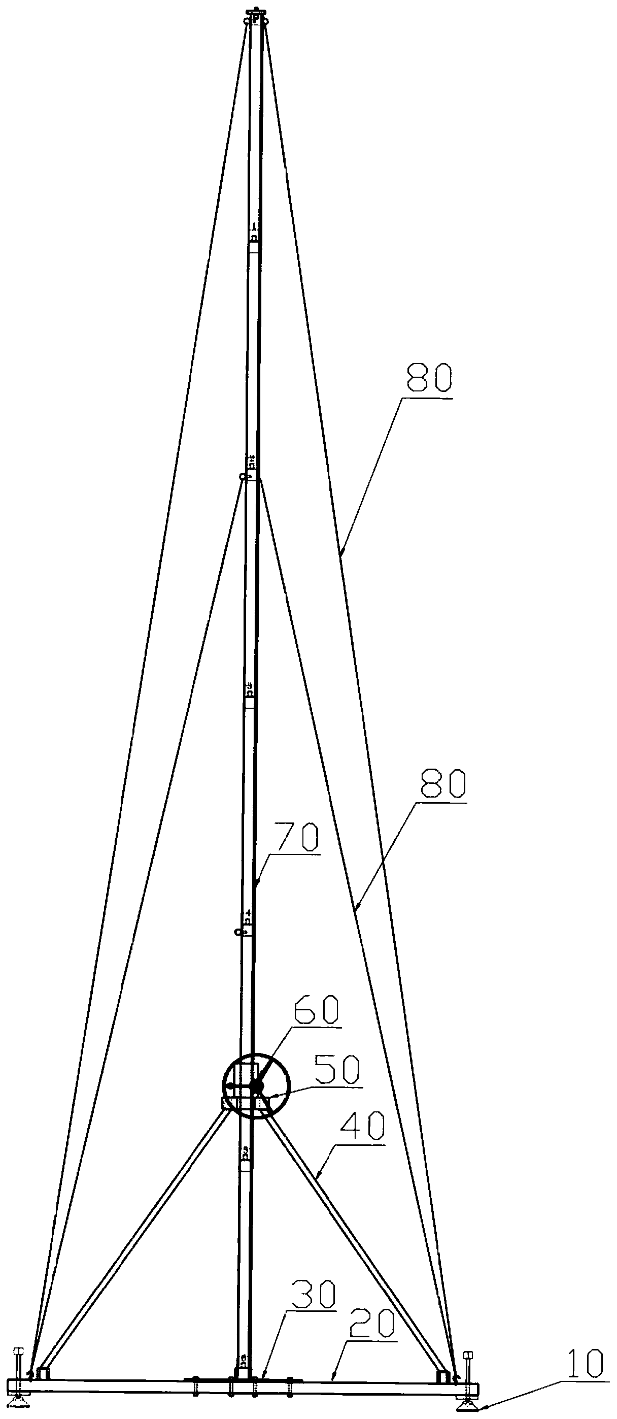 Rail type liftable high-altitude surveying and mapping jacking system