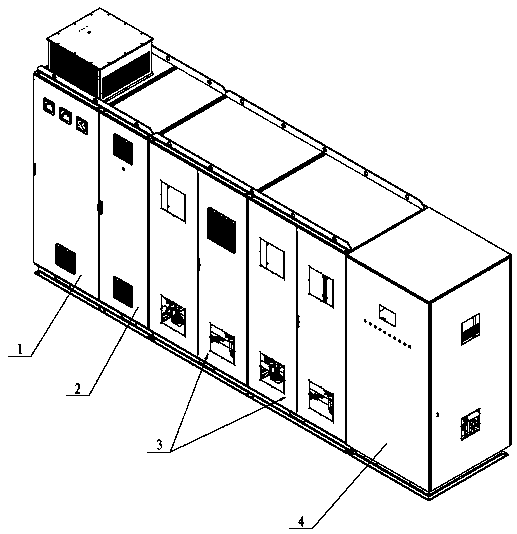 Three-level high-voltage and large-power water-cooling frequency converter system