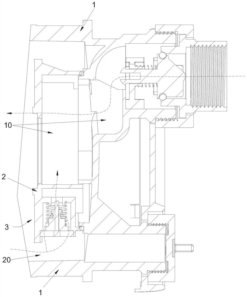 Self-priming pump with return valve