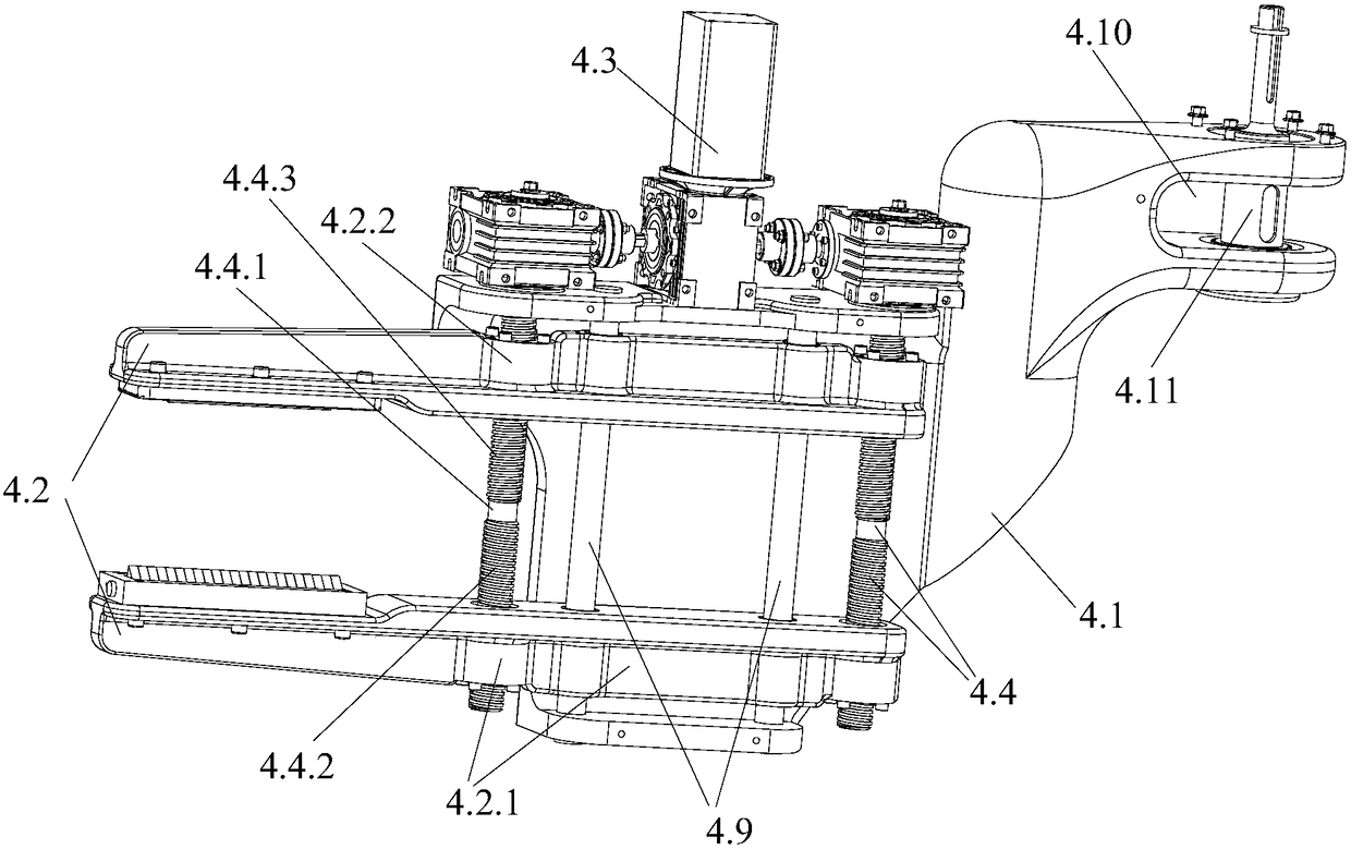 A vertical profile multi-track traction robot