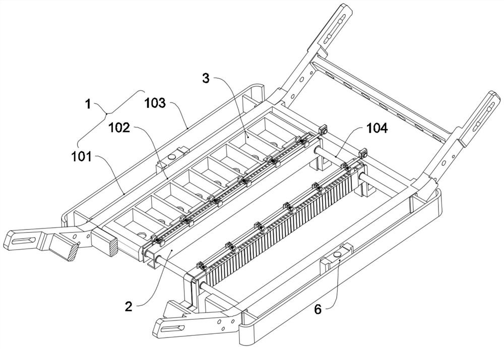 New energy automobile battery pack frame structure