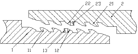 Drill rod joint with thread profiles