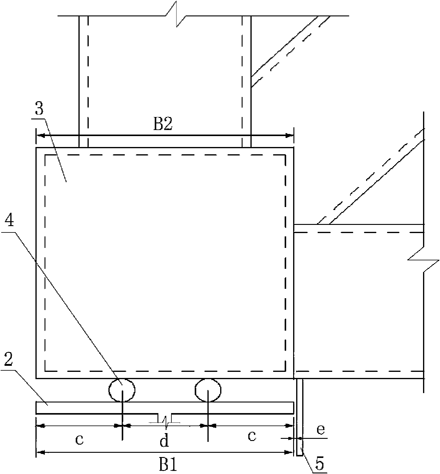 Accumulation slippage construction device in icesword manner and construction method thereof