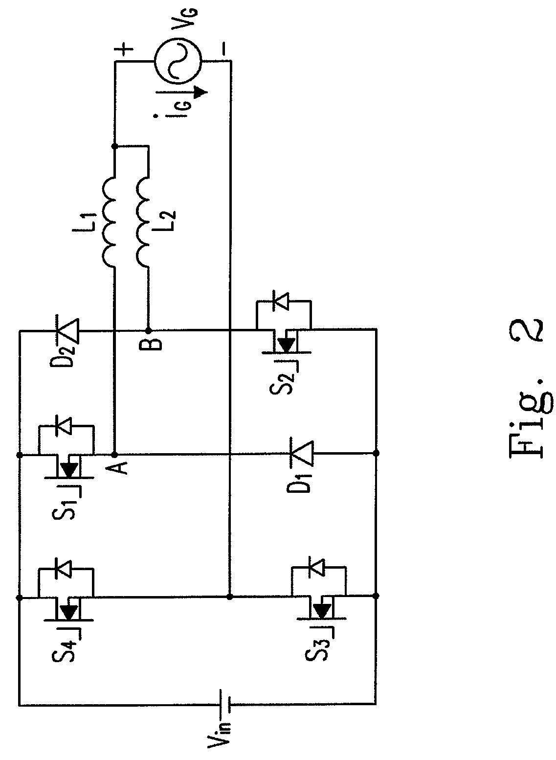 Inverter circuit having relatively higher efficiency