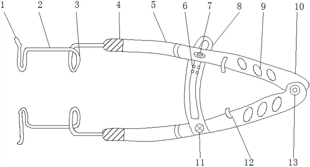 Adjustable eyelid retractor special for ophthalmology department