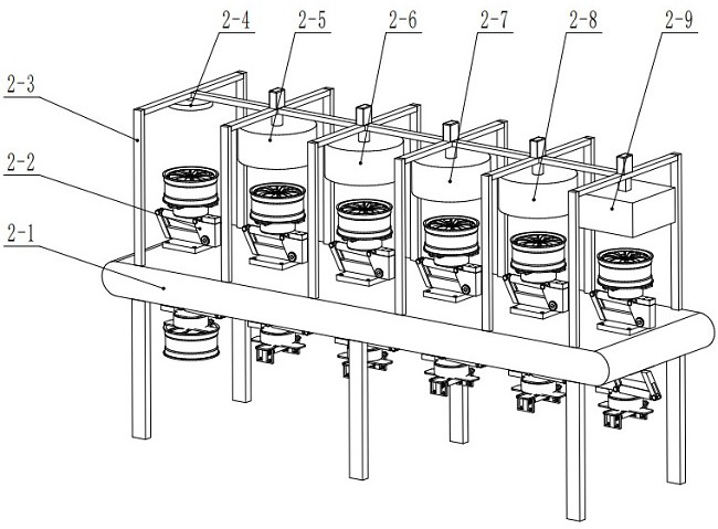 Hub surface defect automatic detection device