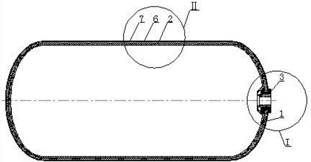 Nonmetallic liner fully wrapped composite air cylinder and manufacturing method thereof