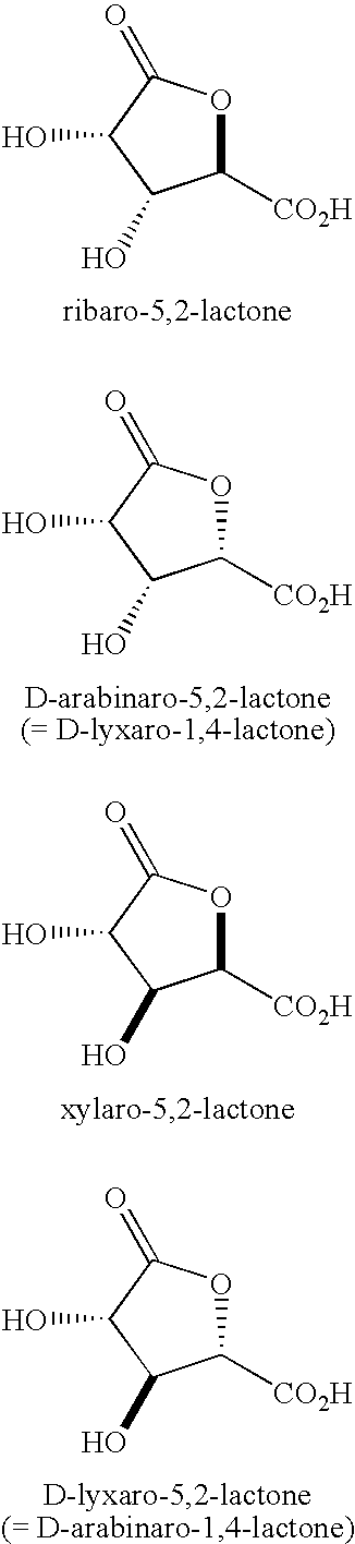 Synthesis of aldonolactones, aldarolactones, and aldarodilactones using gas sparging