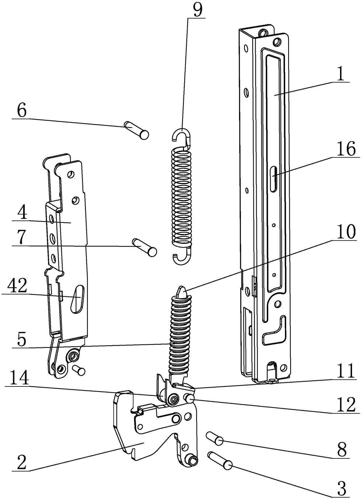 Oven hinge with two-section type transmission mechanism