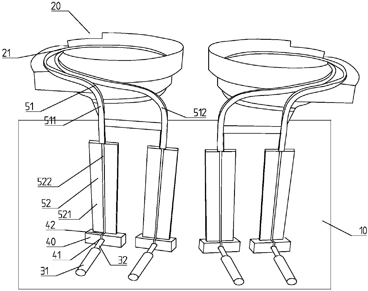 Thread processing device of high-consistency nuts