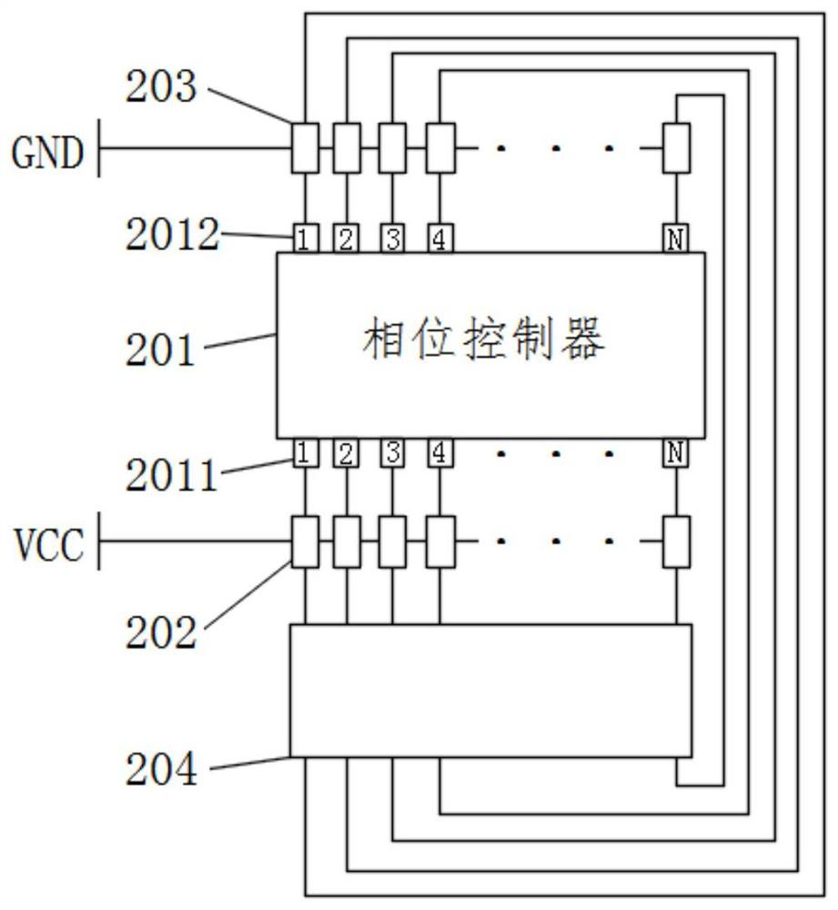 Phased array feed phase control circuit, method, device and system