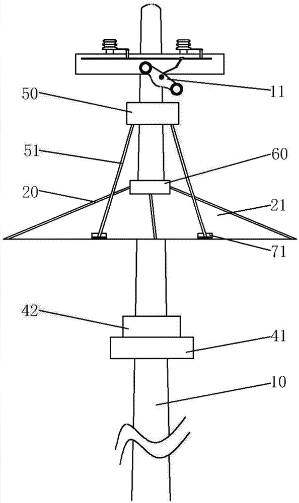 Device and method for preventing misoperation of switch knife on outdoor pole