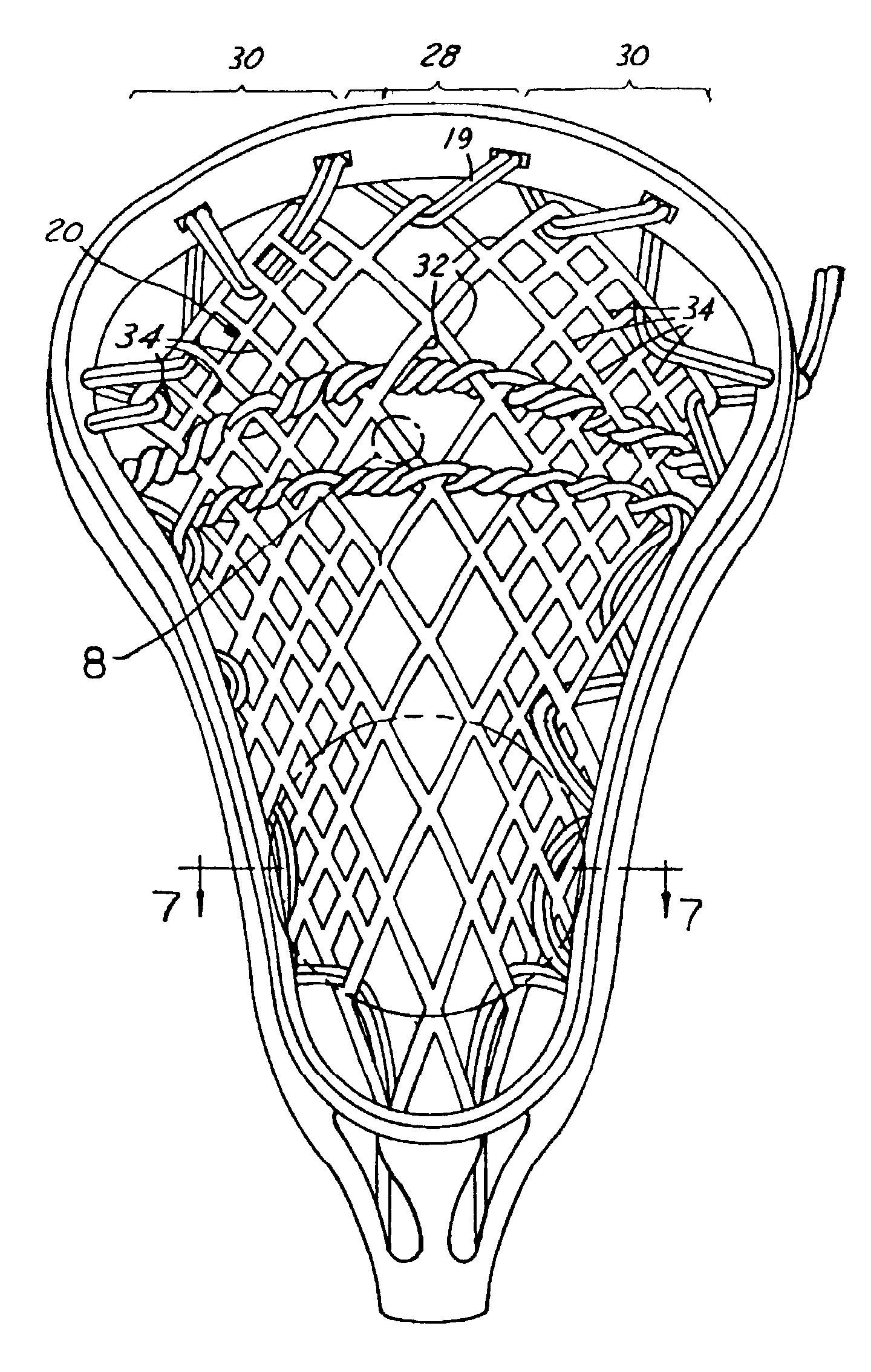 Lacrosse head pocket