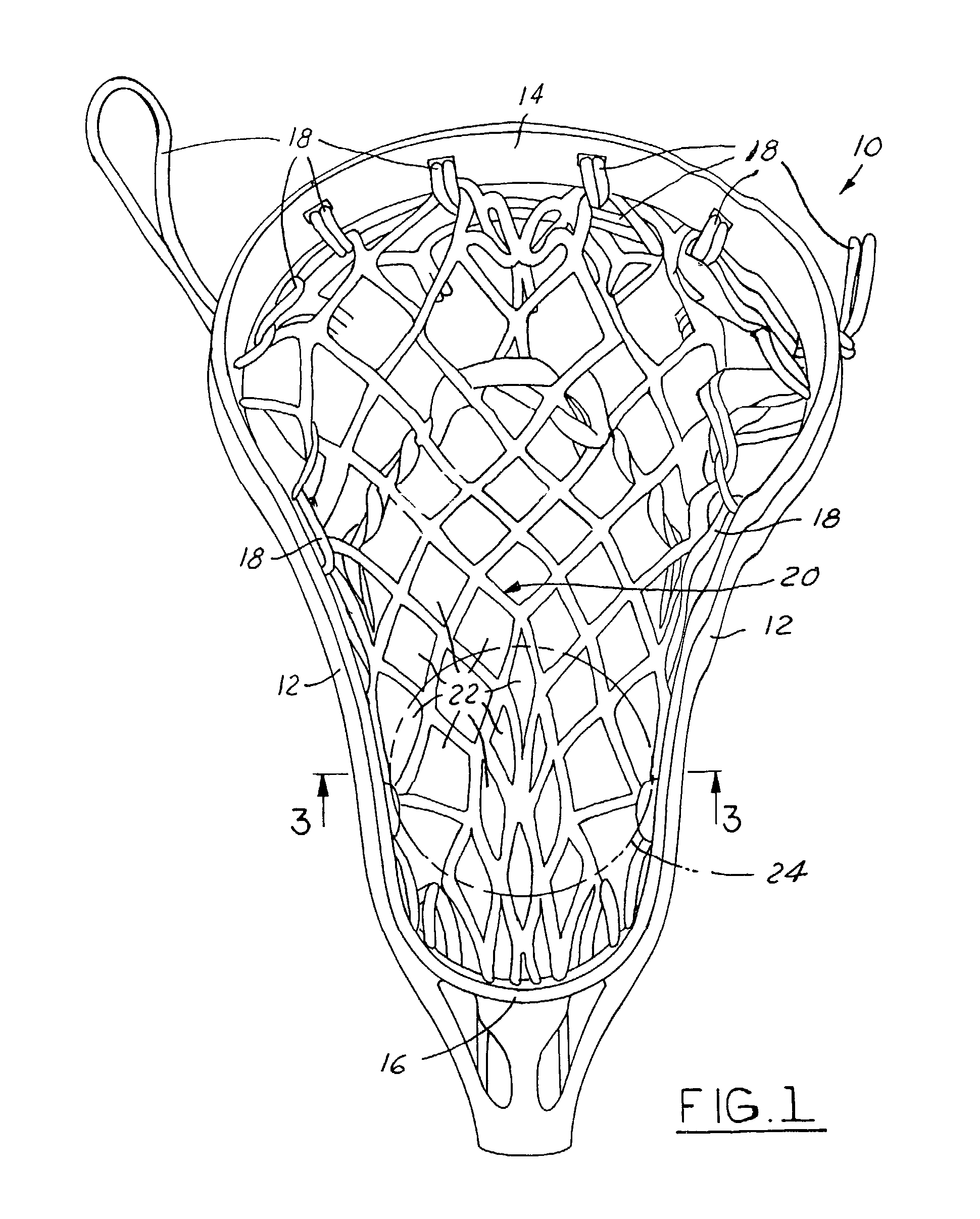 Lacrosse head pocket