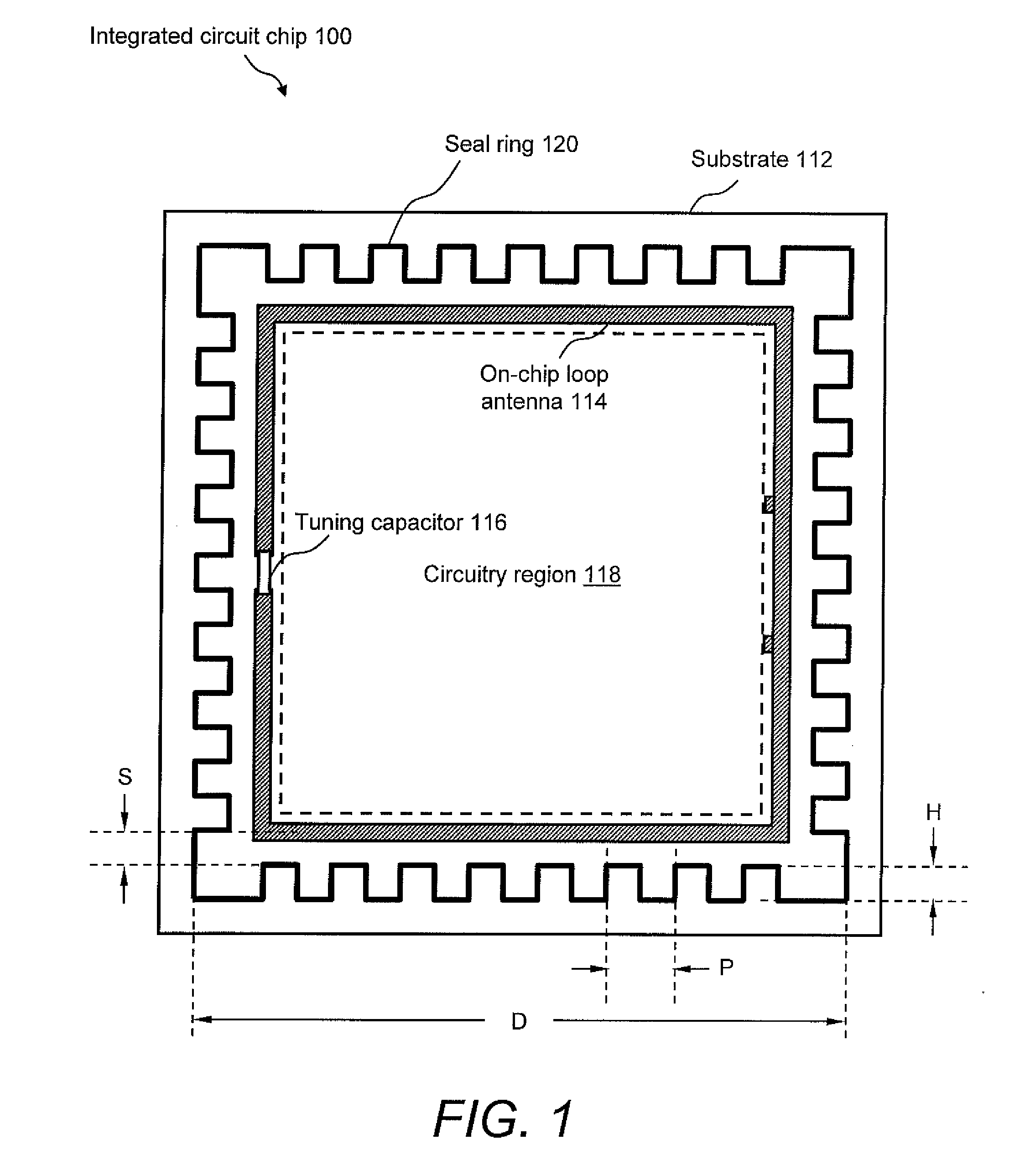 Chip Seal Ring for Enhancing the Operation of an On-Chip Loop Antenna