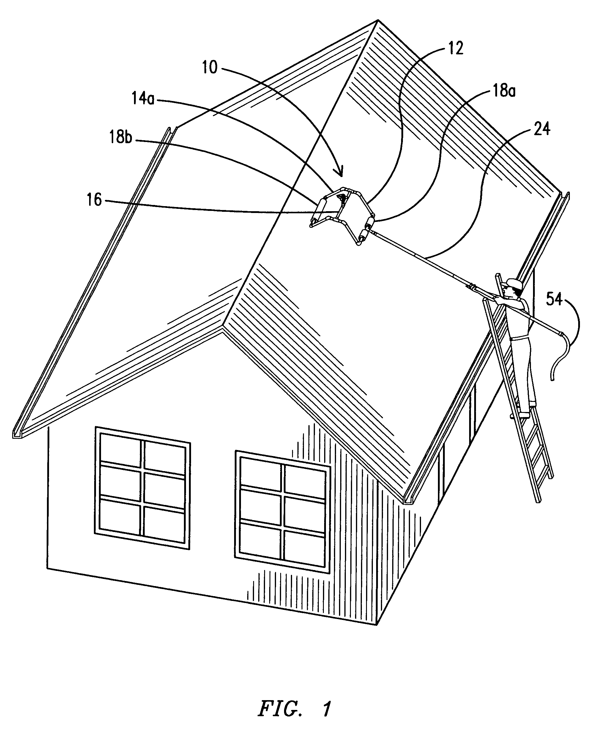 Roof-top fire prevention sprinkler system with storage rack