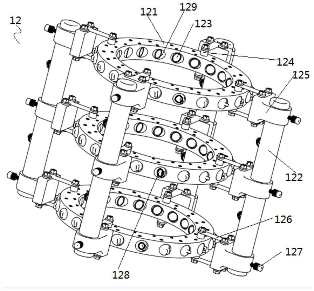 A tight sandstone pressure gradient testing device