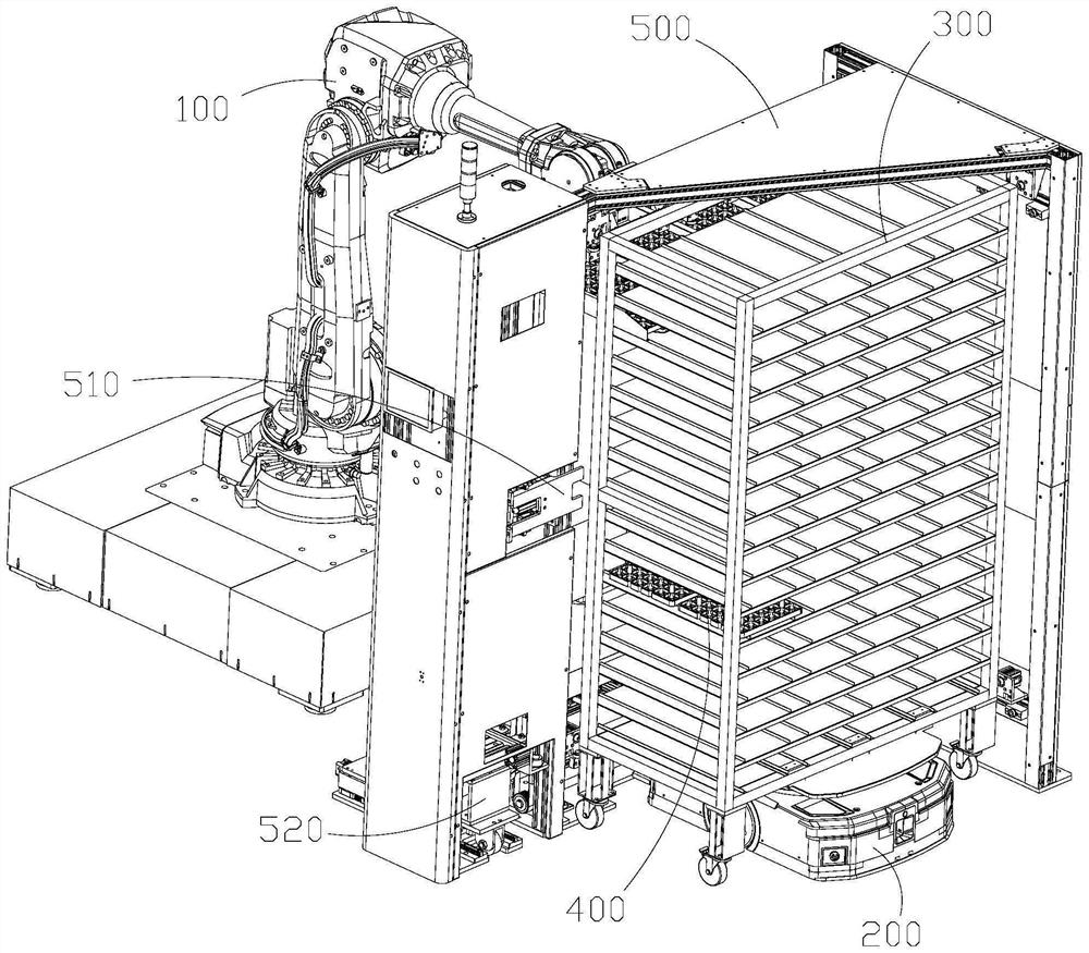 Automatic egg trolley positioning device in vaccine production process