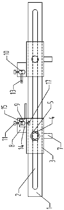 A device for measuring the size of an inset mold