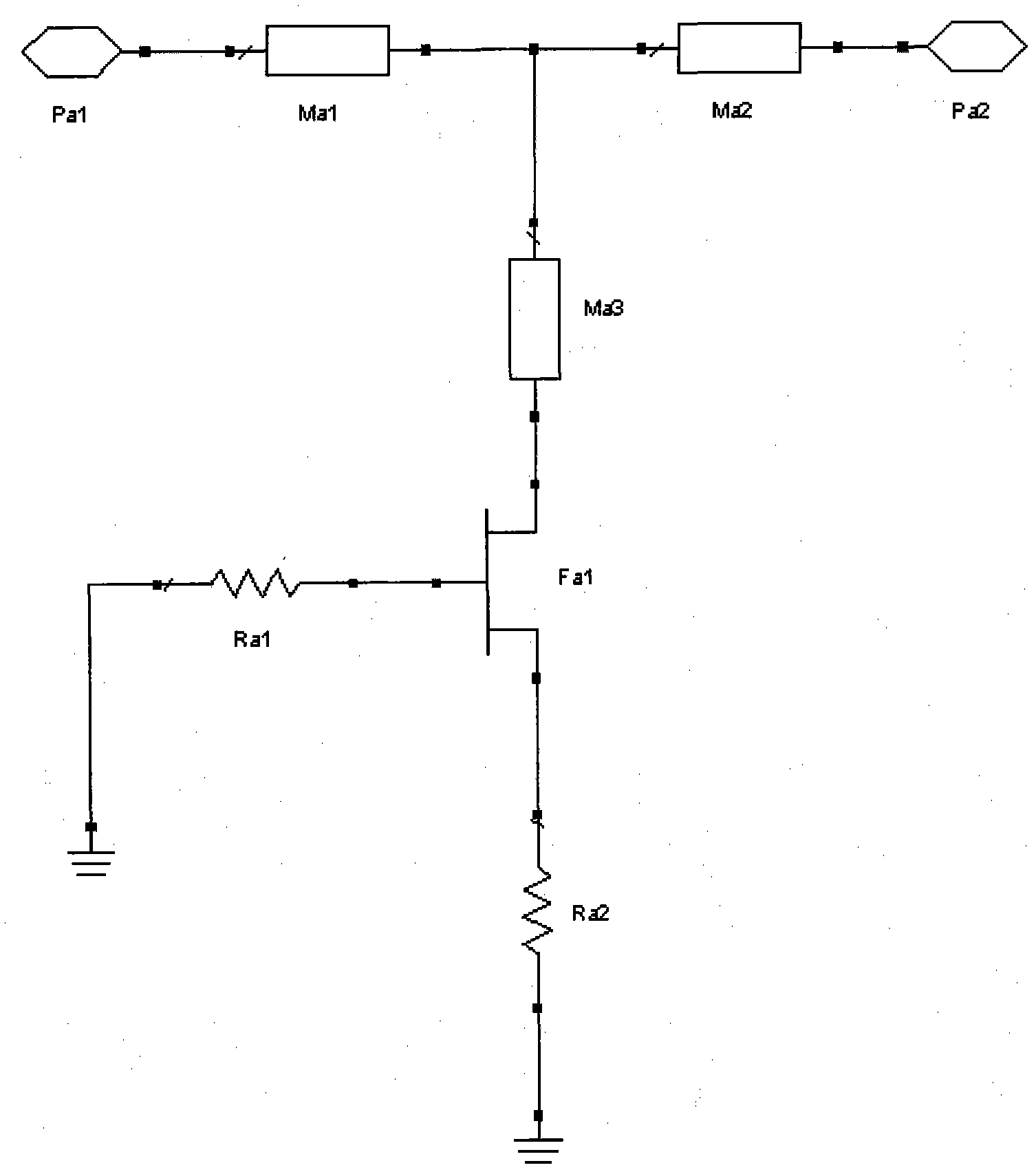 Microwave millimeter wave ultra-wide band low phase shift six-figure attenuator