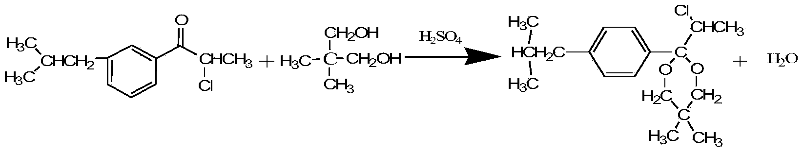 Device and method for shortening ketalation time in ibuprofen synthesis process