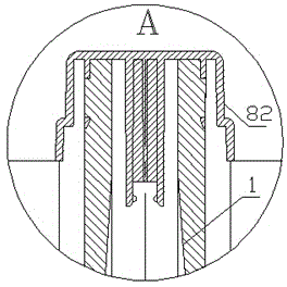 Mold for producing automobile glass switch button and mold opening method of mold