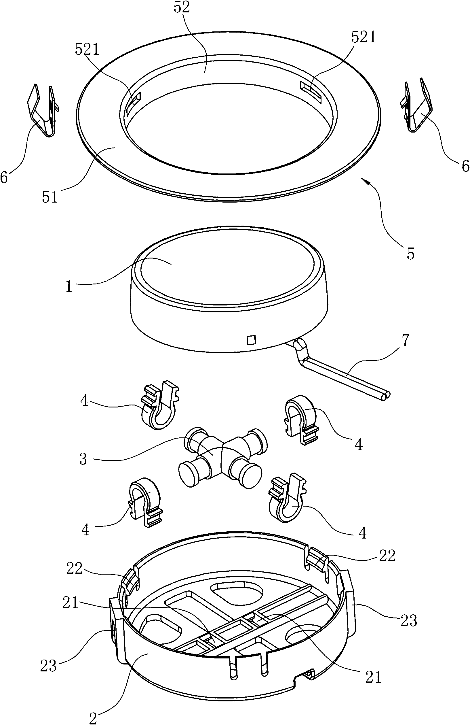 Lamp with rotatable lamp cap