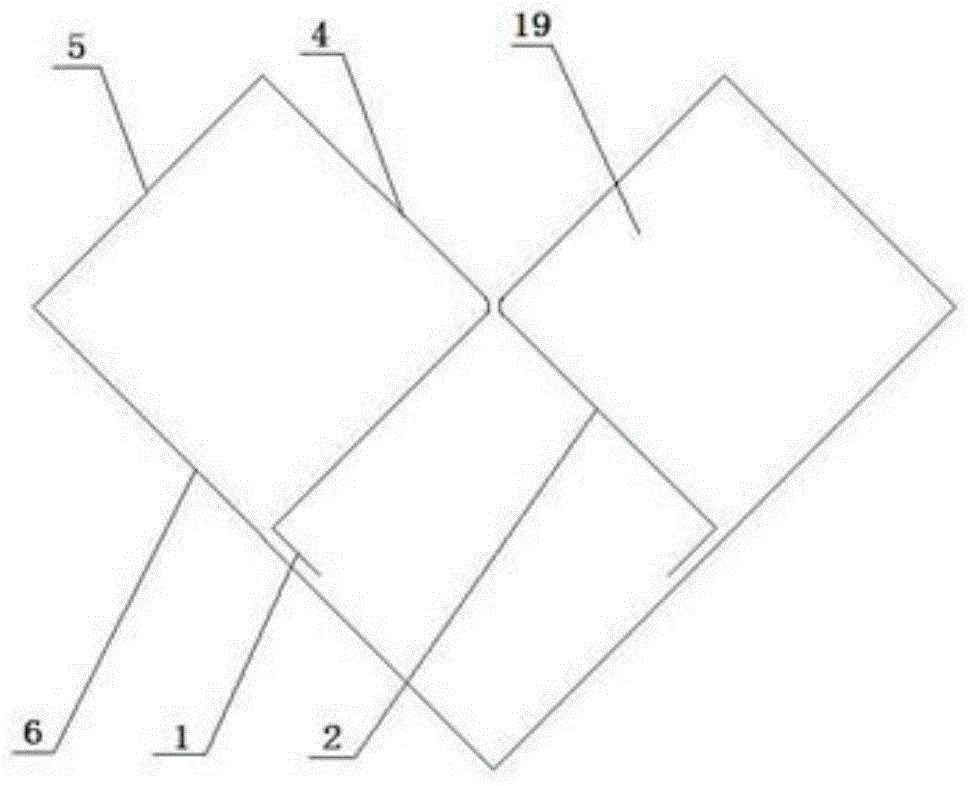 Paper box blank of irregular paper box and manufacturing method of paper box blank of irregular paper box