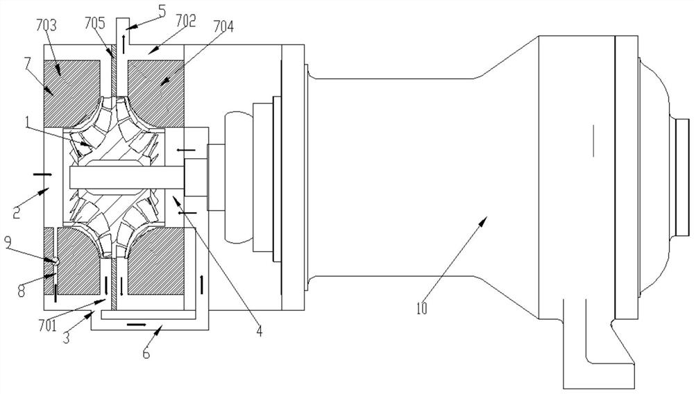 Bidirectional impeller pressurizing structure of compressor, centrifugal compressor and air conditioner