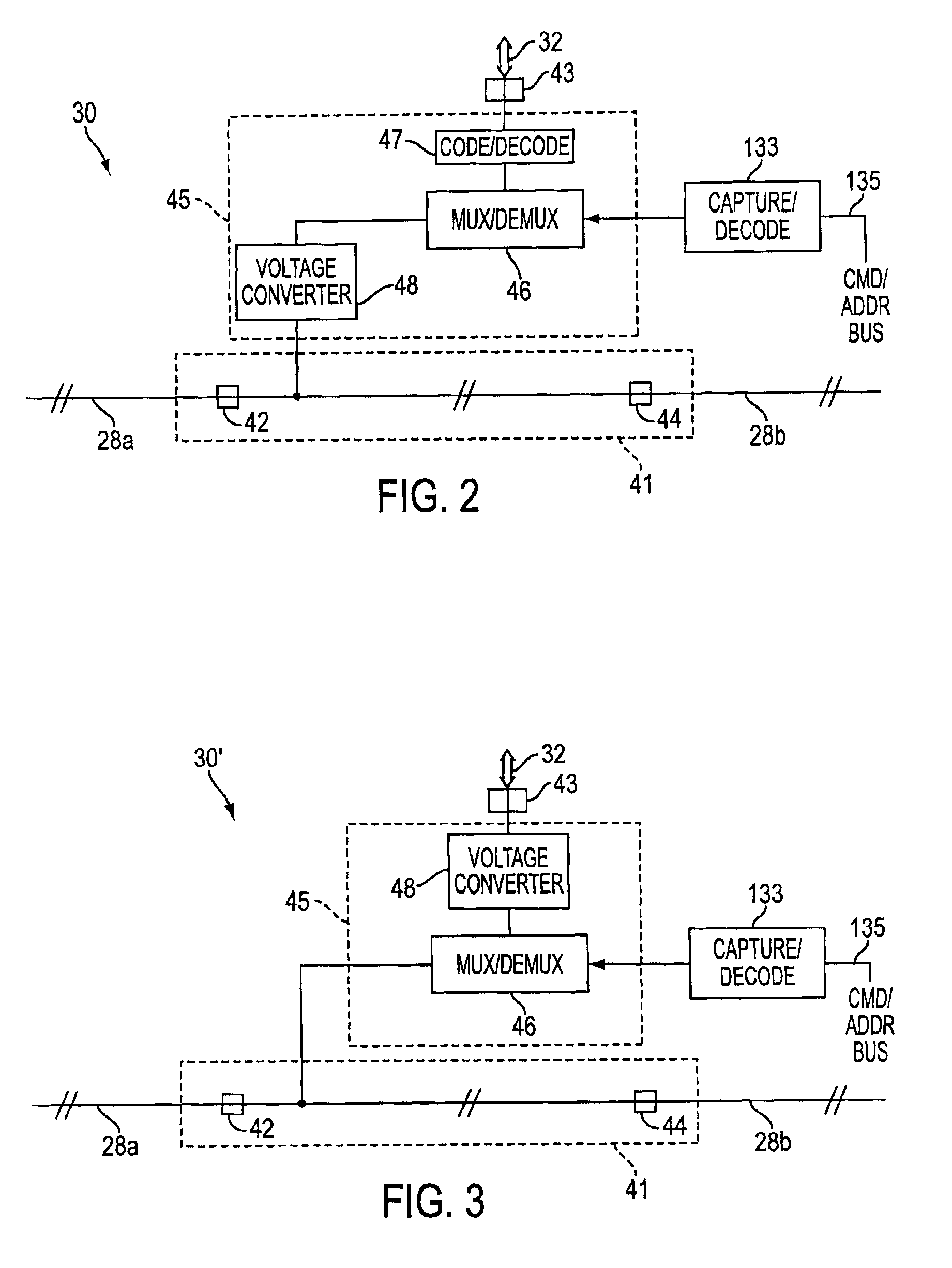 High speed interface with looped bus