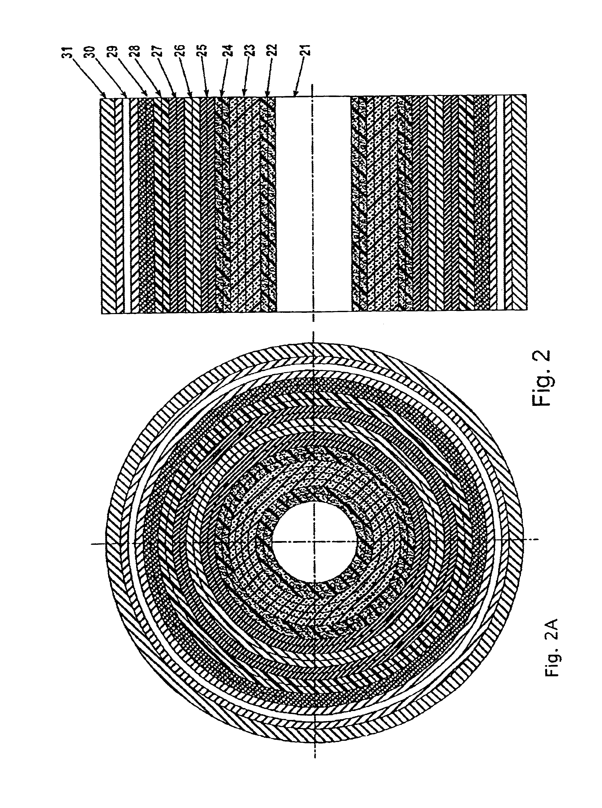 Superconducting cable having a flexible former