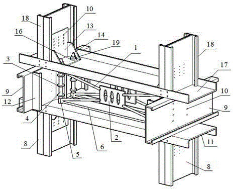 Interlayer reinforcement component of cold-bent thin-wall type steel house