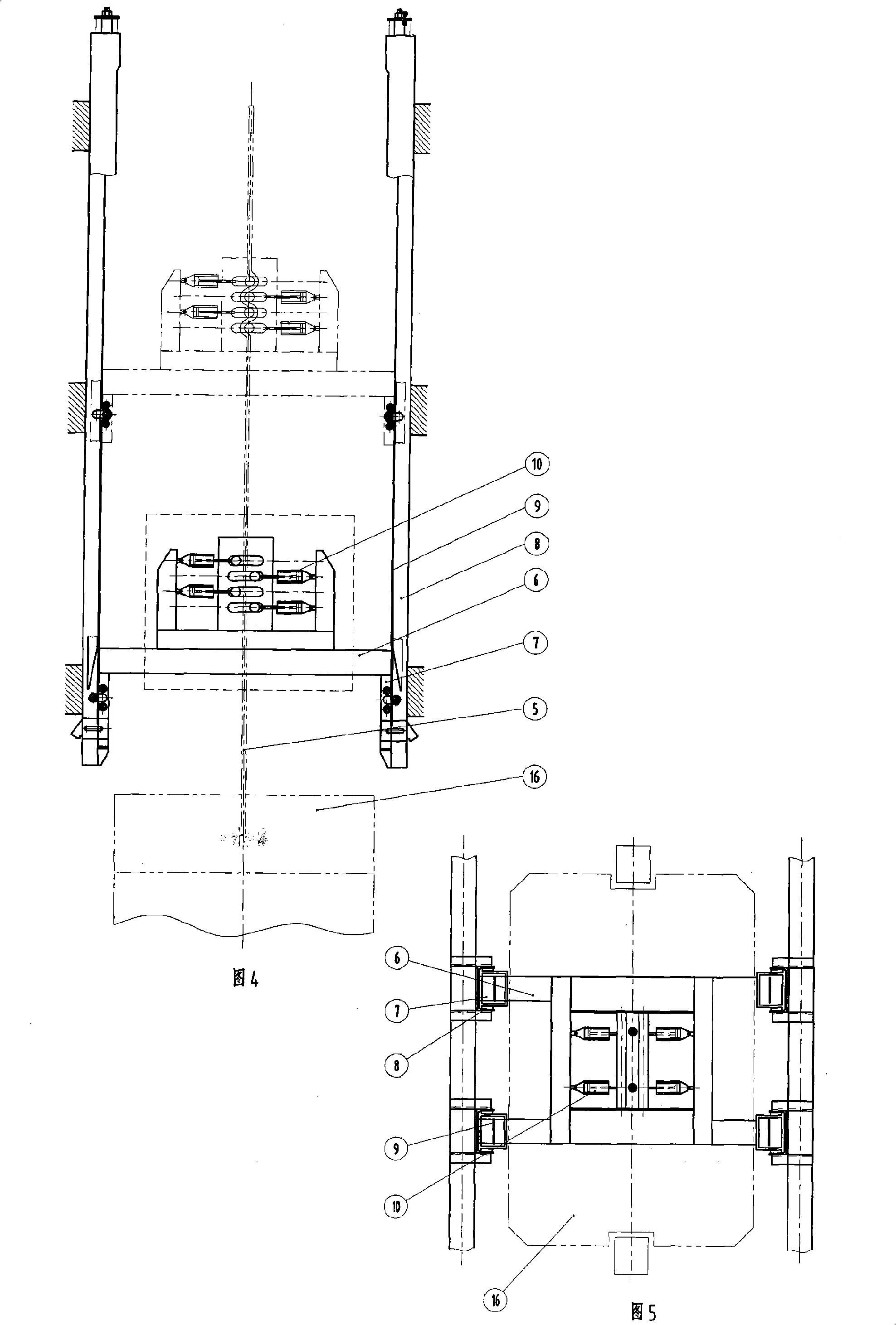 Rope type flexible hoisting overspeed overtravel protection buffering braking system