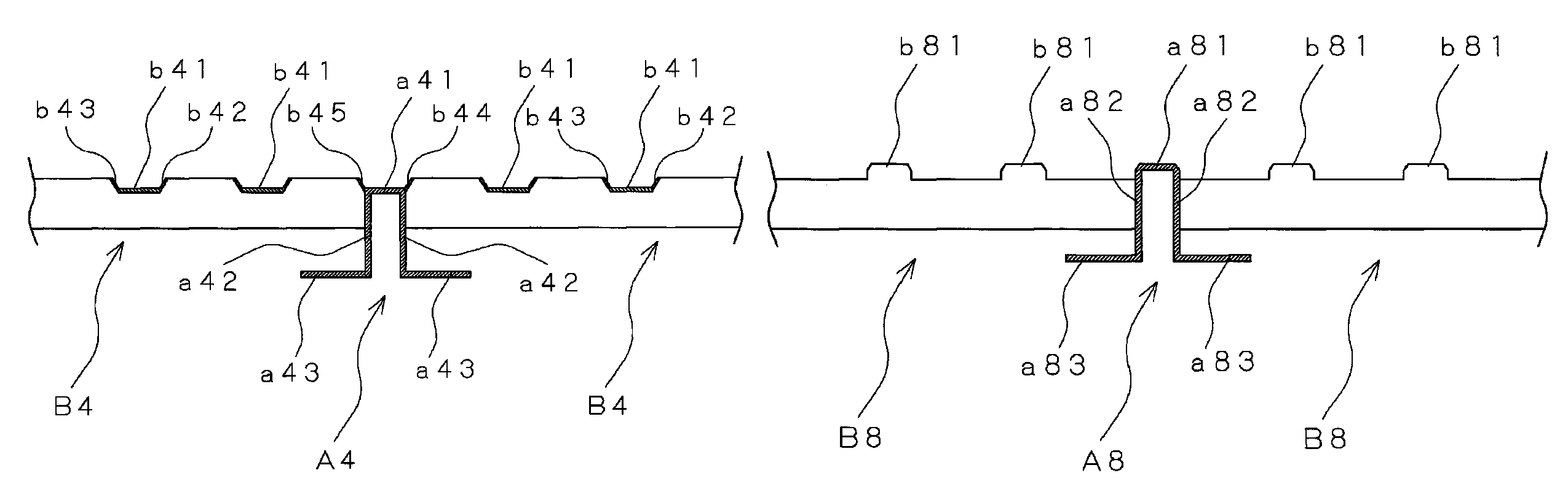 Construction structure of wall surface