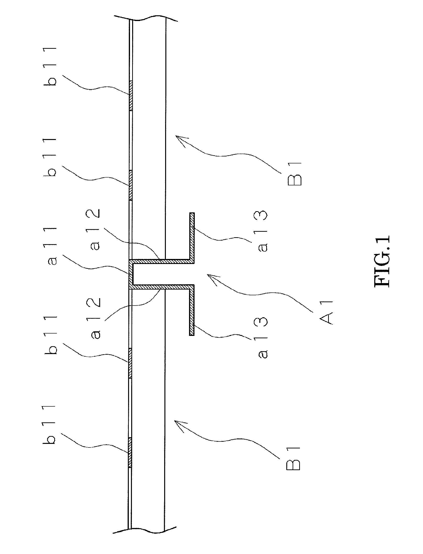 Construction structure of wall surface