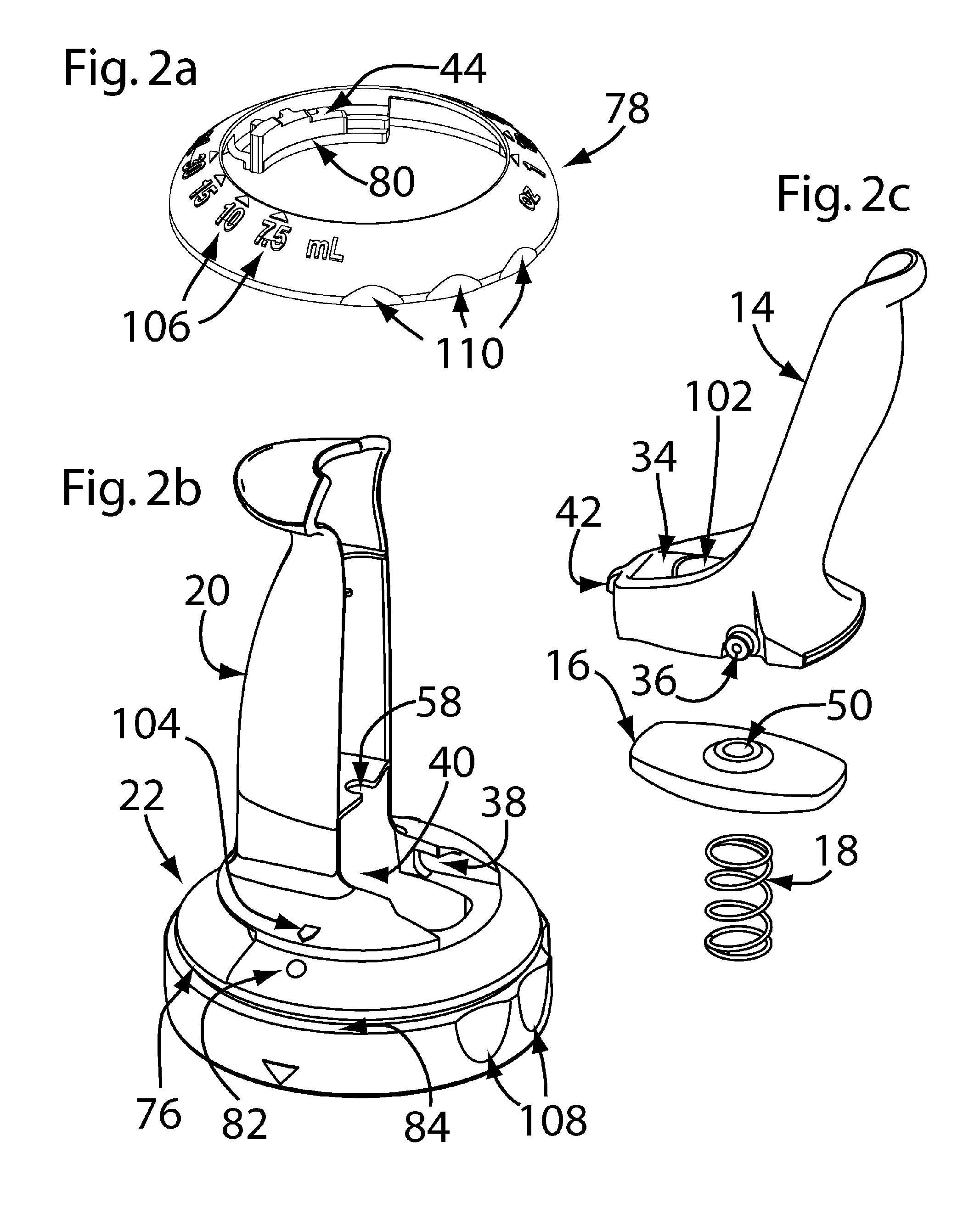 Ergonomic portion measuring fluent material dispensing system