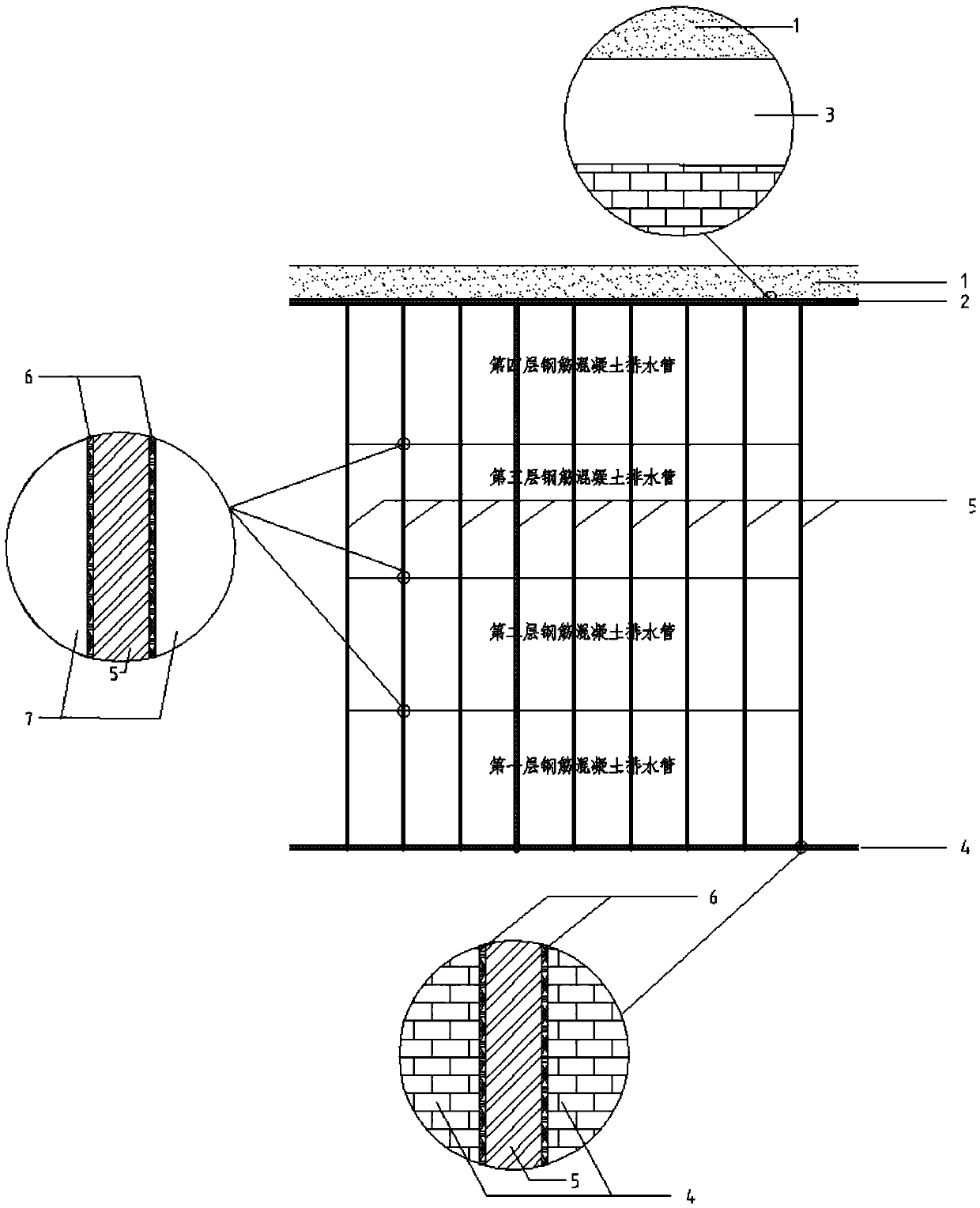 Urban road drainage method for recharging groundwater