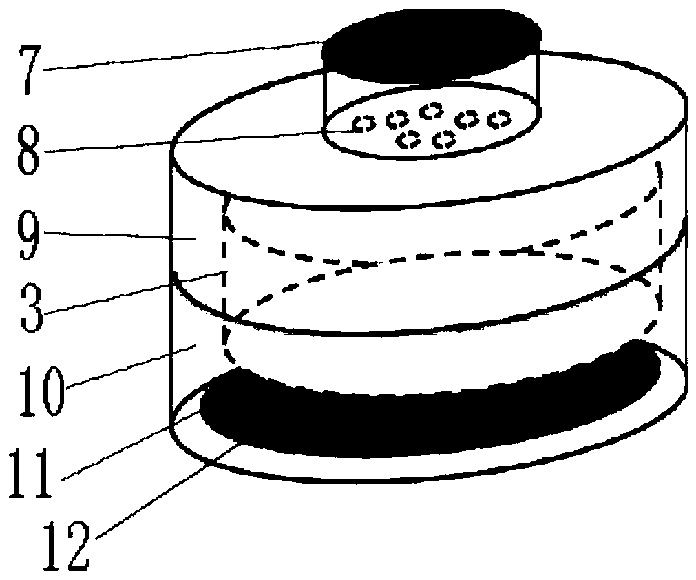 Gas sensor probe based on multi-point reflected spiral light path and detecting device