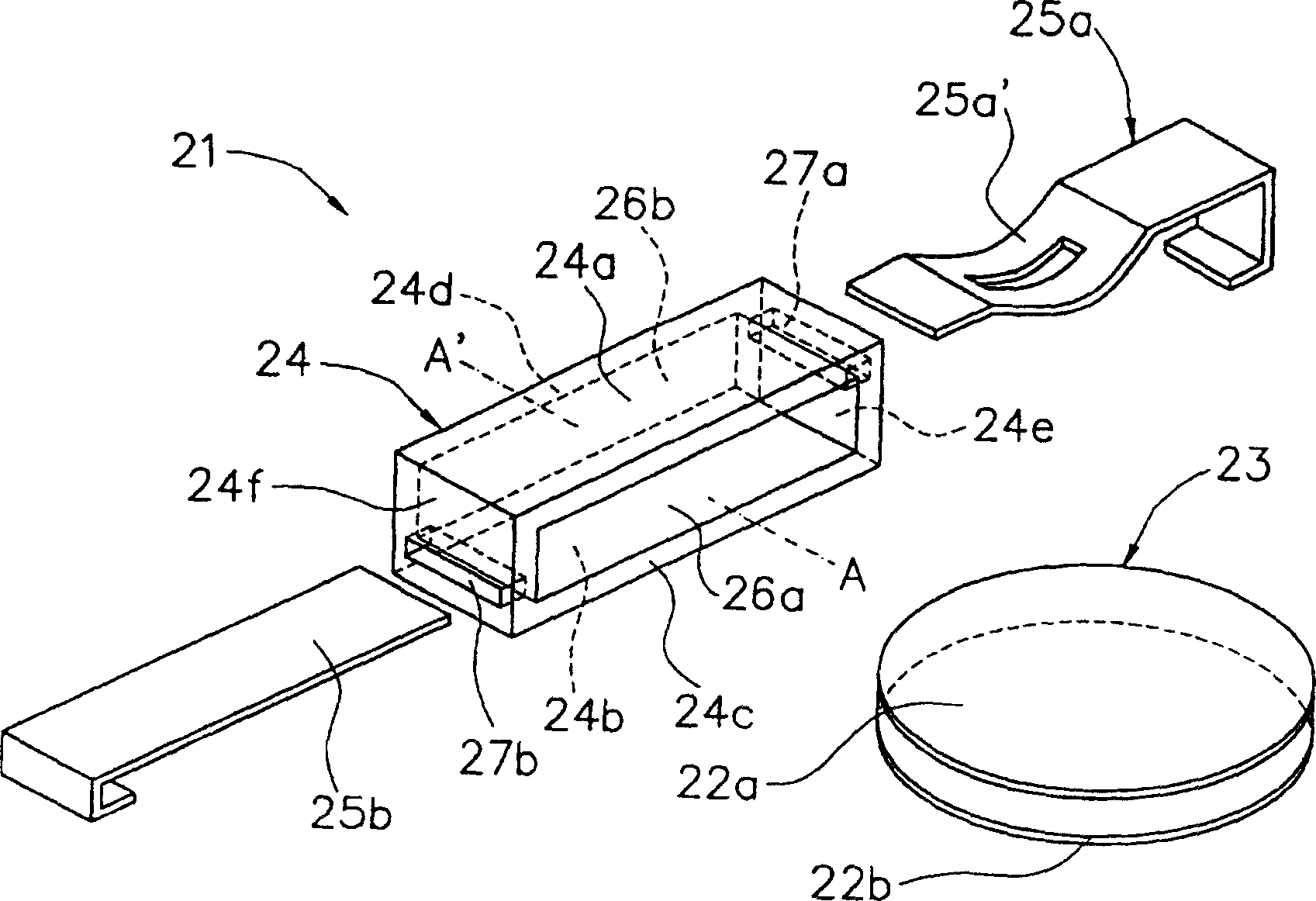 Face mounting positive temp coofficient thermister and its manufacturing method