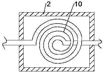 Heat dissipation and exchange device of biogas generating set