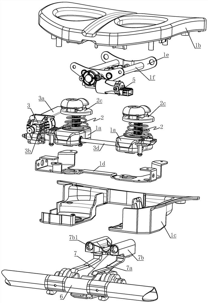 Automobile seat waist support assembly with massage function