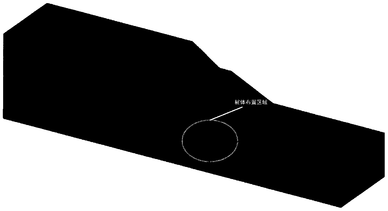 Finite element stability calculation method for filling slope of composite foundation