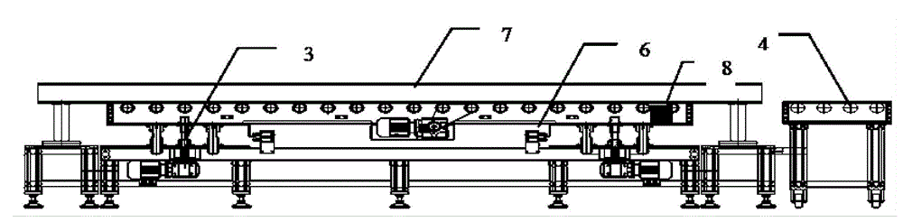 Automatic line-loading device for assembling frames of direct current converter valves