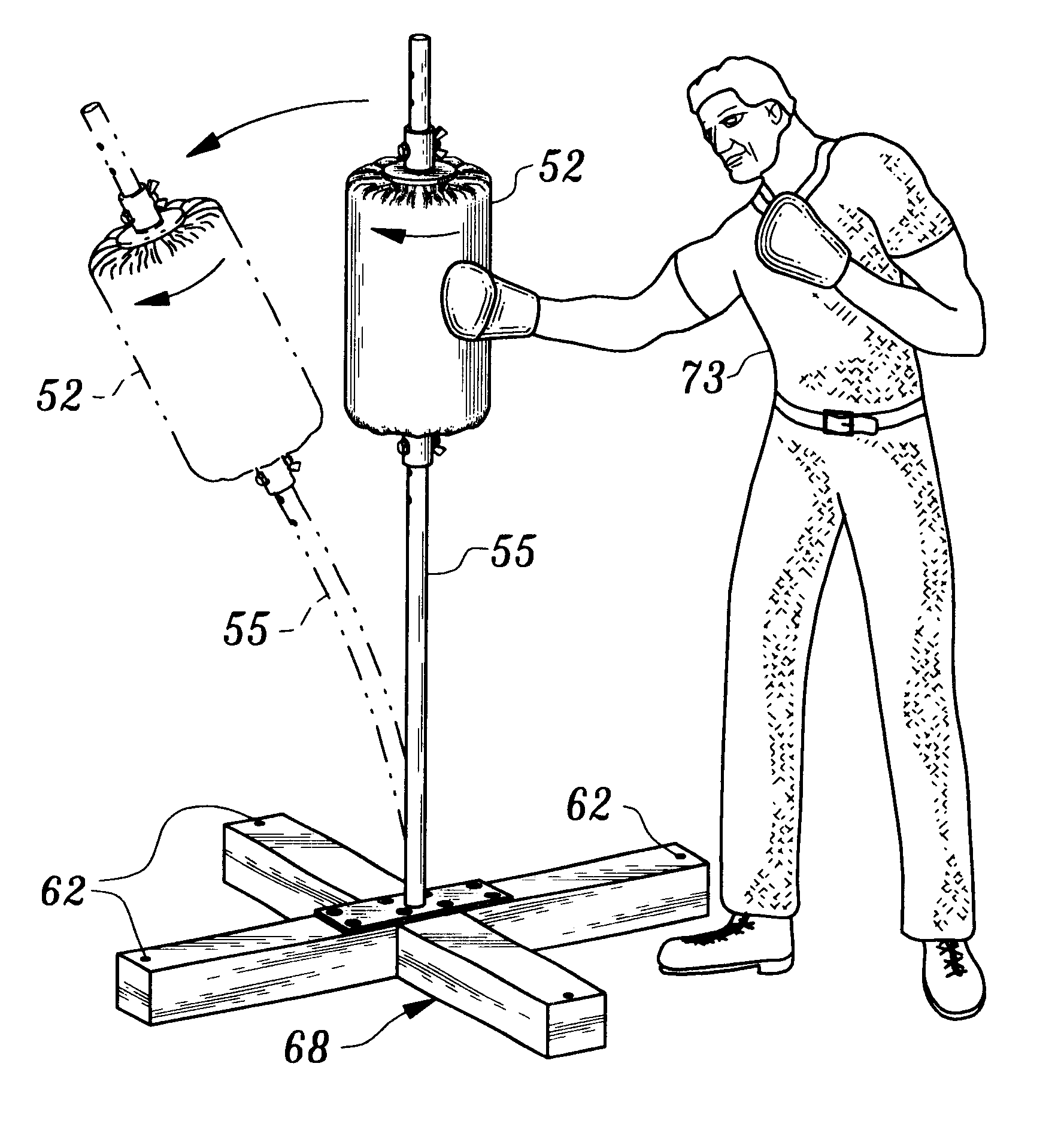 Glance blow detecting punch, kick and blocking bag and stand