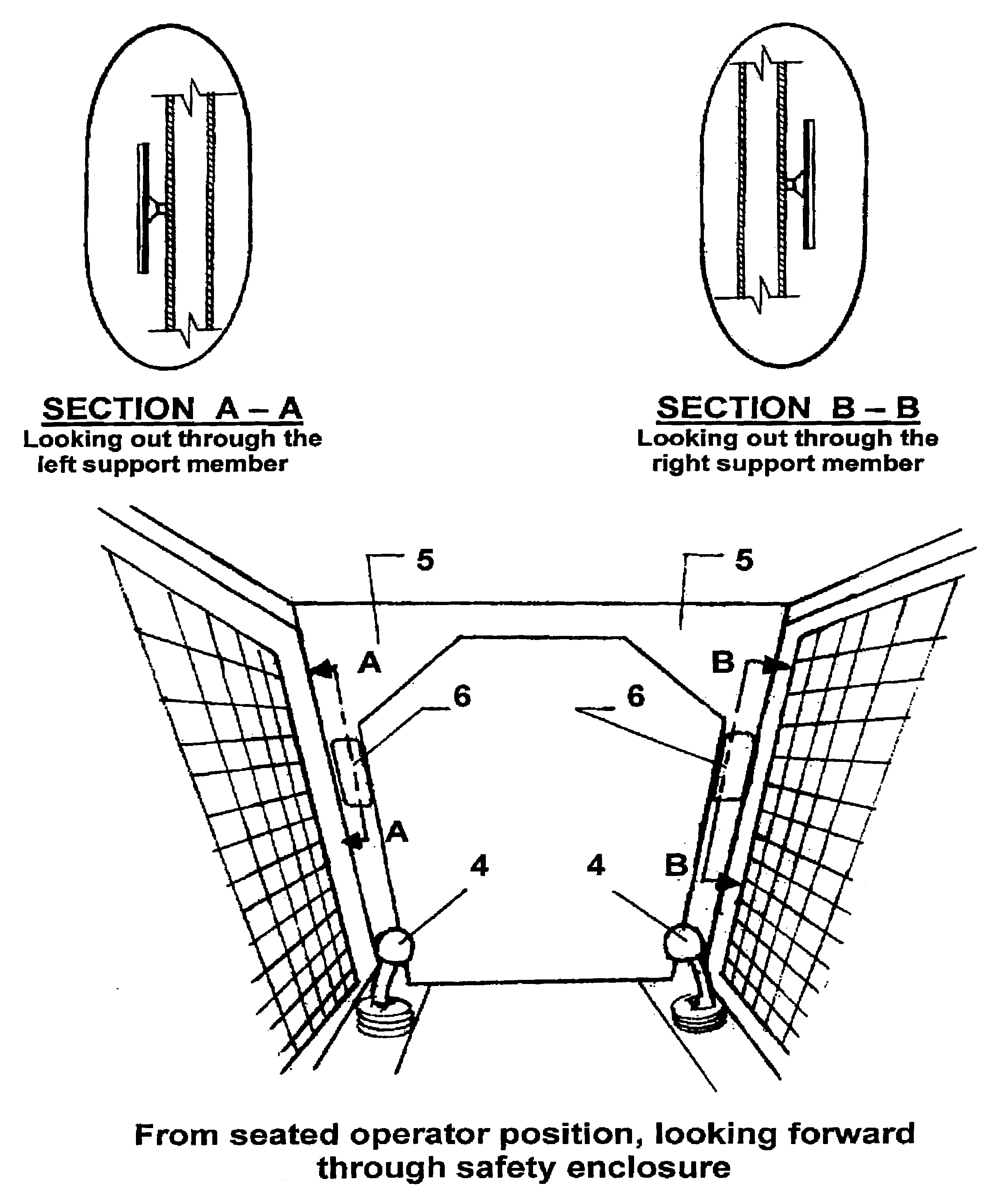 Skid steer loader with interior mounted rearview mirrors