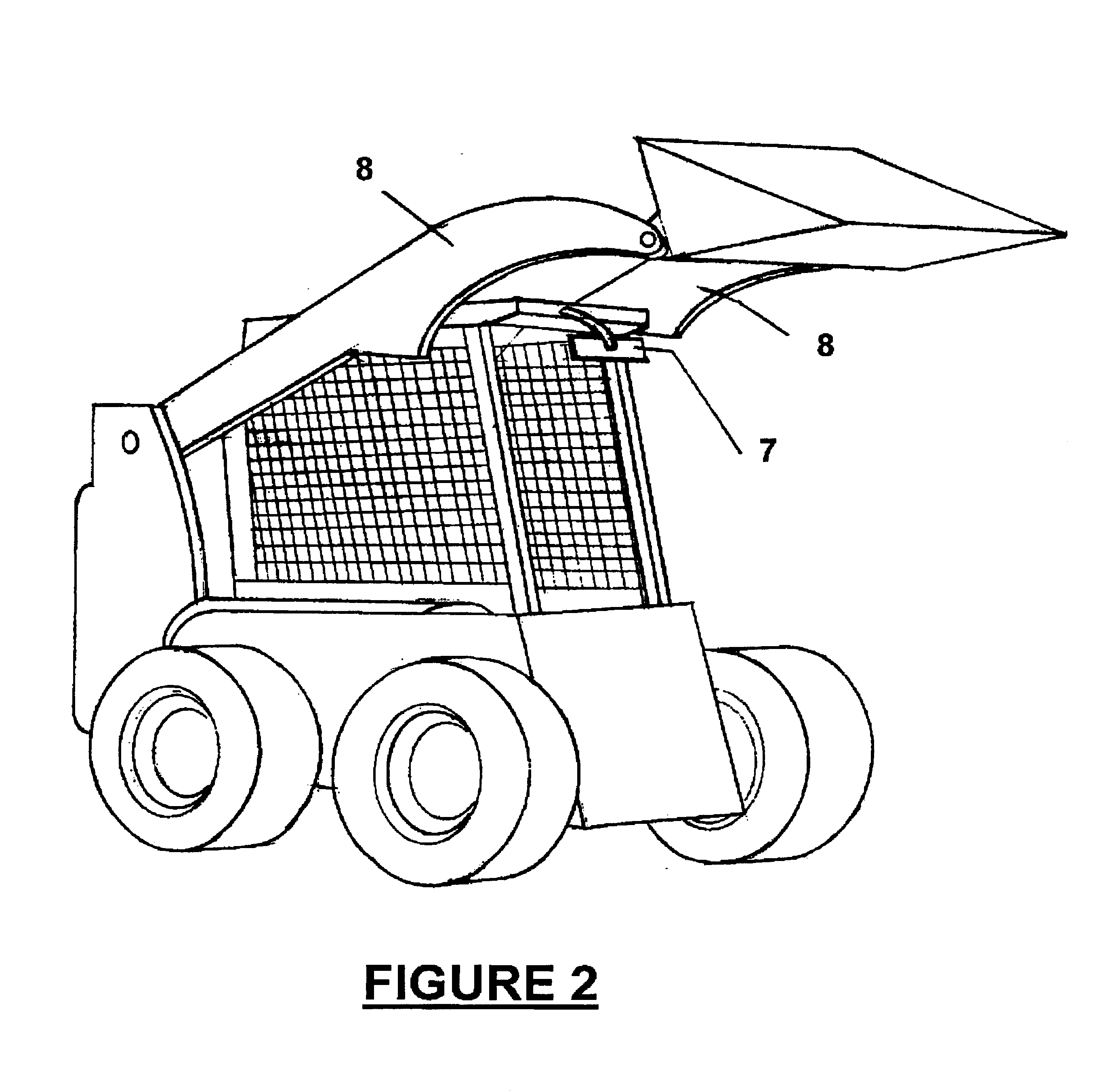 Skid steer loader with interior mounted rearview mirrors