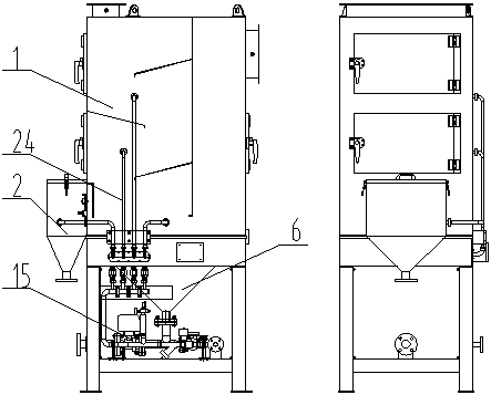 Throttling type gas-liquid exchange device