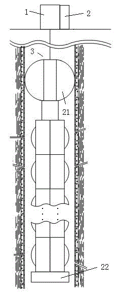 Multi-control-unit multi-beam laser perforation device in oil well