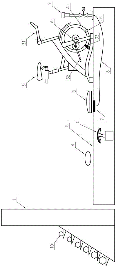 Mechanical ultrasonic physical fitness device provided with dumbbells